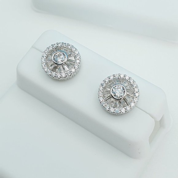 925 Sterling Silver Cubic Zirconia Earrings, U19254783 - Picture 2 of 11